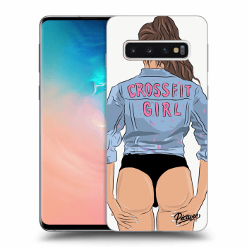 Picasee ULTIMATE CASE pro Samsung Galaxy S10 G973 - Crossfit girl - nickynellow