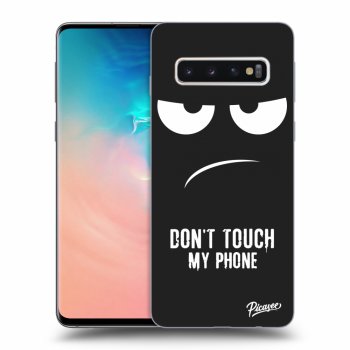 Picasee silikónový čierny obal pre Samsung Galaxy S10 G973 - Don't Touch My Phone
