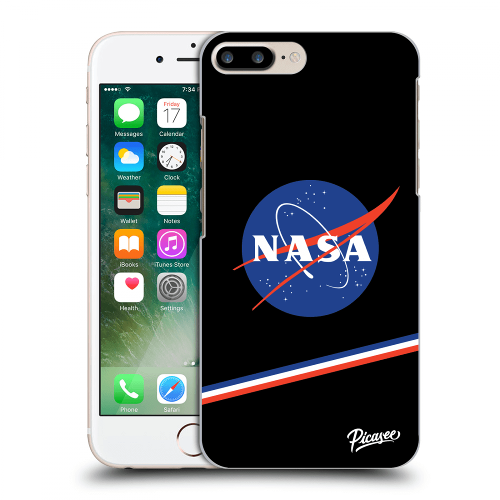 Picasee silikónový prehľadný obal pre Apple iPhone 8 Plus - NASA Original