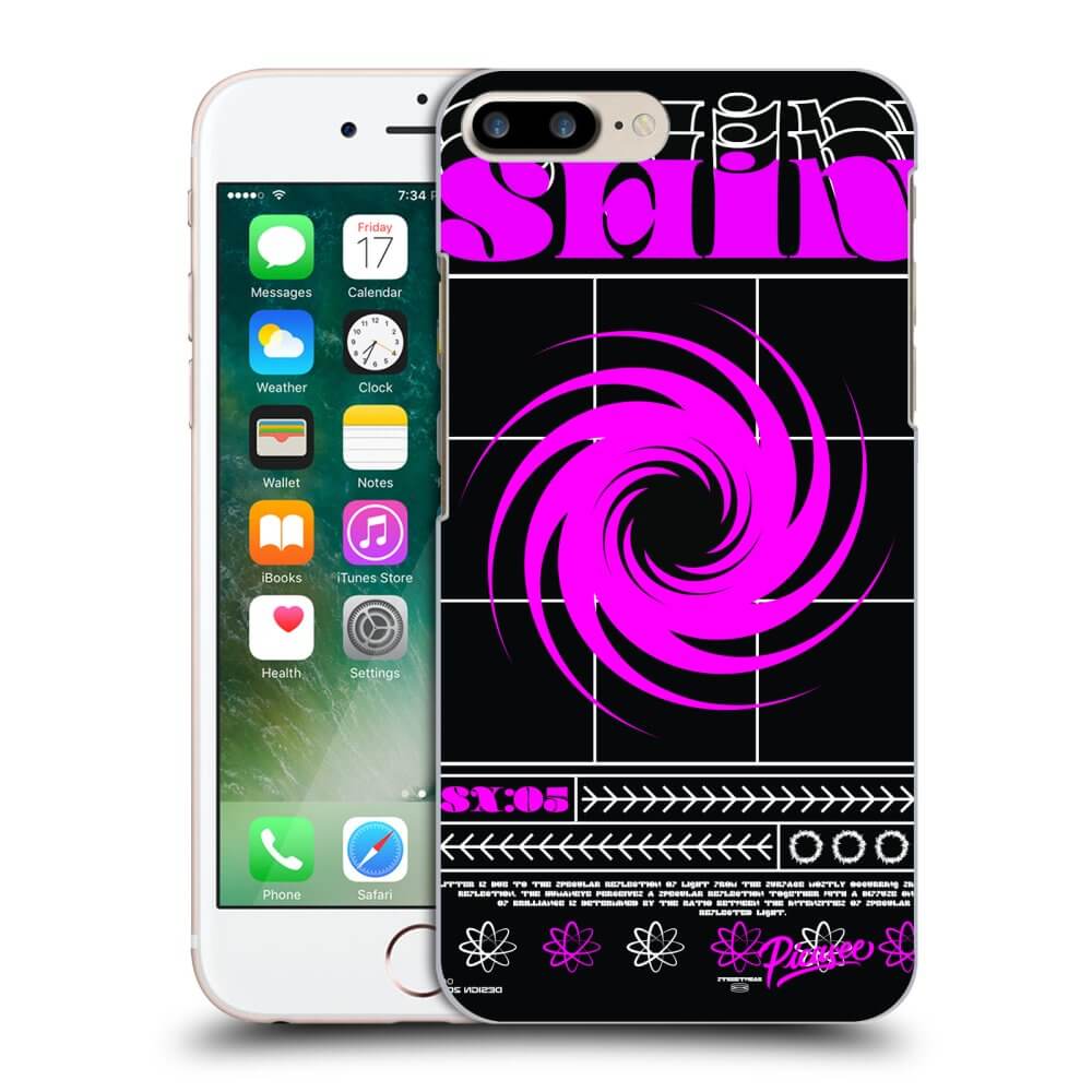 Picasee silikónový čierny obal pre Apple iPhone 8 Plus - SHINE
