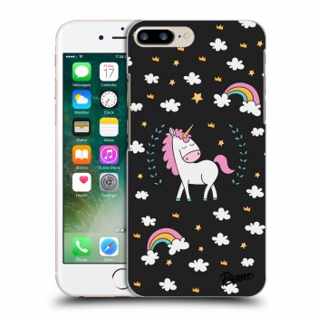 Picasee silikónový čierny obal pre Apple iPhone 8 Plus - Unicorn star heaven