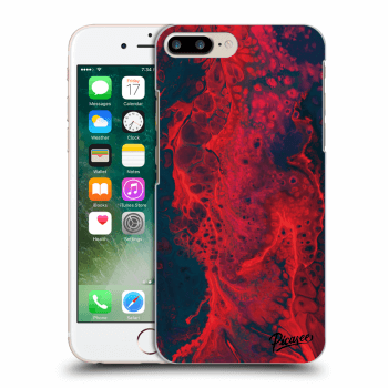 Picasee silikónový prehľadný obal pre Apple iPhone 8 Plus - Organic red
