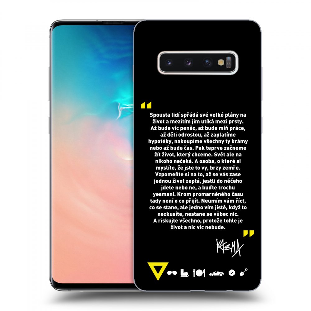 Picasee ULTIMATE CASE pro Samsung Galaxy S10 Plus G975 - Kazma - BUĎTE TROCHU YESMANI