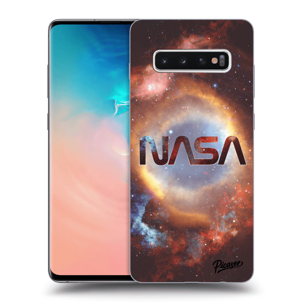 Picasee silikónový čierny obal pre Samsung Galaxy S10 Plus G975 - Nebula