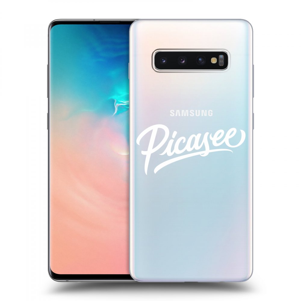 Picasee silikónový prehľadný obal pre Samsung Galaxy S10 Plus G975 - Picasee - old logo - white