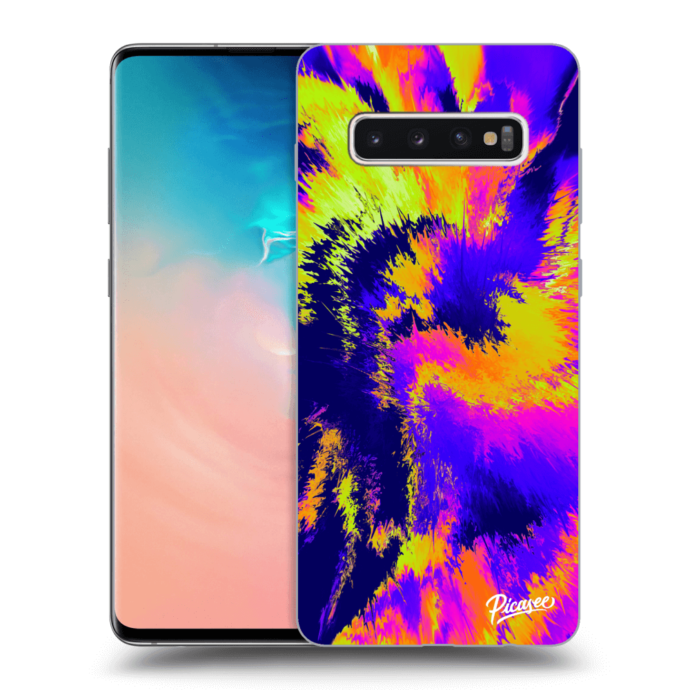 Picasee silikónový prehľadný obal pre Samsung Galaxy S10 Plus G975 - Burn