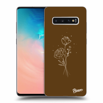 Obal pre Samsung Galaxy S10 Plus G975 - Brown flowers