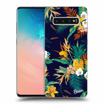 Picasee silikónový prehľadný obal pre Samsung Galaxy S10 Plus G975 - Pineapple Color