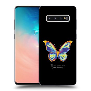 Picasee silikónový prehľadný obal pre Samsung Galaxy S10 Plus G975 - Diamanty Black