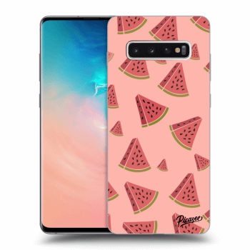 Picasee silikónový čierny obal pre Samsung Galaxy S10 Plus G975 - Watermelon