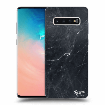 Picasee silikónový prehľadný obal pre Samsung Galaxy S10 Plus G975 - Black marble