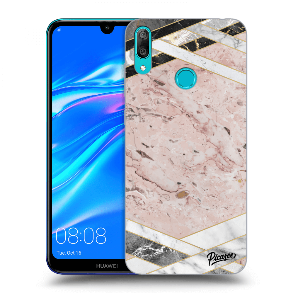 Picasee ULTIMATE CASE pro Huawei Y7 2019 - Pink geometry