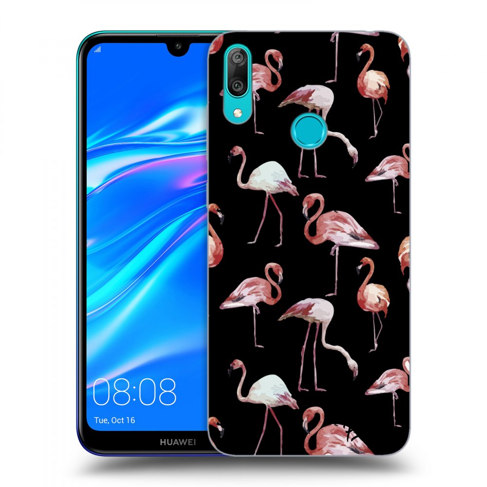 Picasee ULTIMATE CASE pro Huawei Y7 2019 - Flamingos