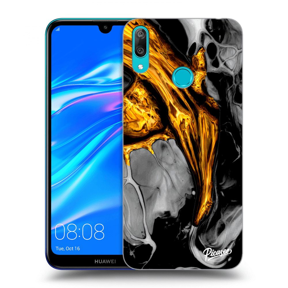 Picasee ULTIMATE CASE pro Huawei Y7 2019 - Black Gold