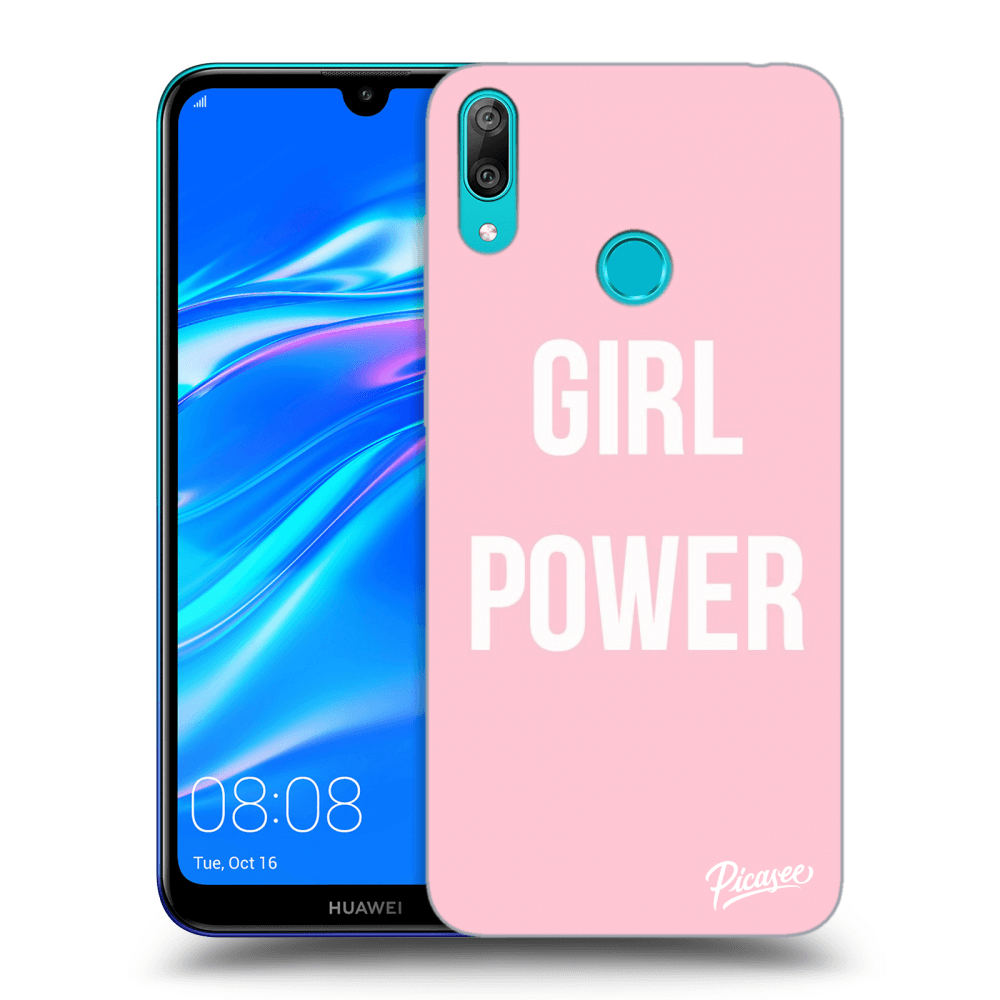 Picasee silikónový prehľadný obal pre Huawei Y7 2019 - Girl power