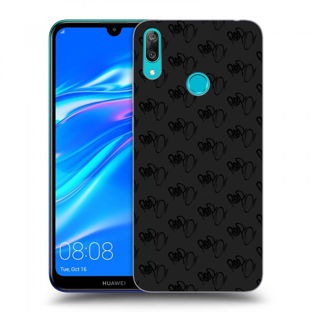 Picasee silikónový čierny obal pre Huawei Y7 2019 - Separ - Black On Black 1