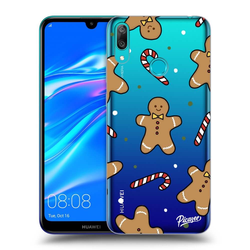 Picasee silikónový prehľadný obal pre Huawei Y7 2019 - Gingerbread