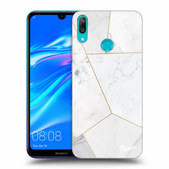 Obal pre Huawei Y7 2019 - White tile