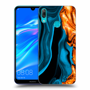 Picasee ULTIMATE CASE pro Huawei Y7 2019 - Gold blue