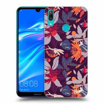 Obal pre Huawei Y7 2019 - Purple Leaf