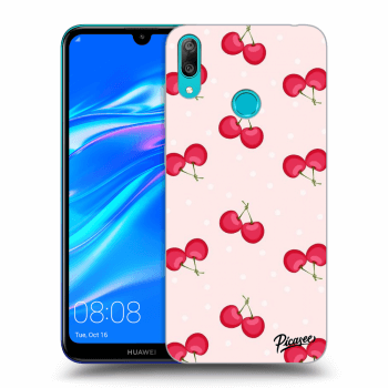 Picasee silikónový čierny obal pre Huawei Y7 2019 - Cherries