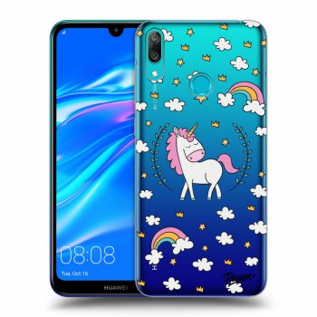 Picasee silikónový prehľadný obal pre Huawei Y7 2019 - Unicorn star heaven