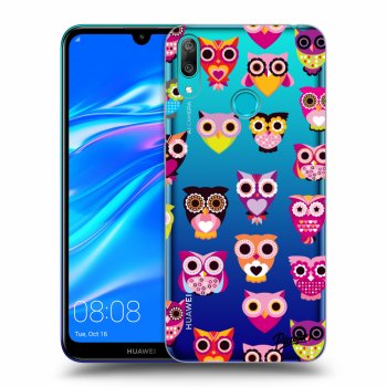 Picasee silikónový prehľadný obal pre Huawei Y7 2019 - Owls