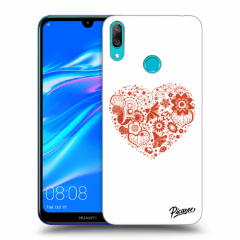 Picasee silikónový prehľadný obal pre Huawei Y7 2019 - Big heart