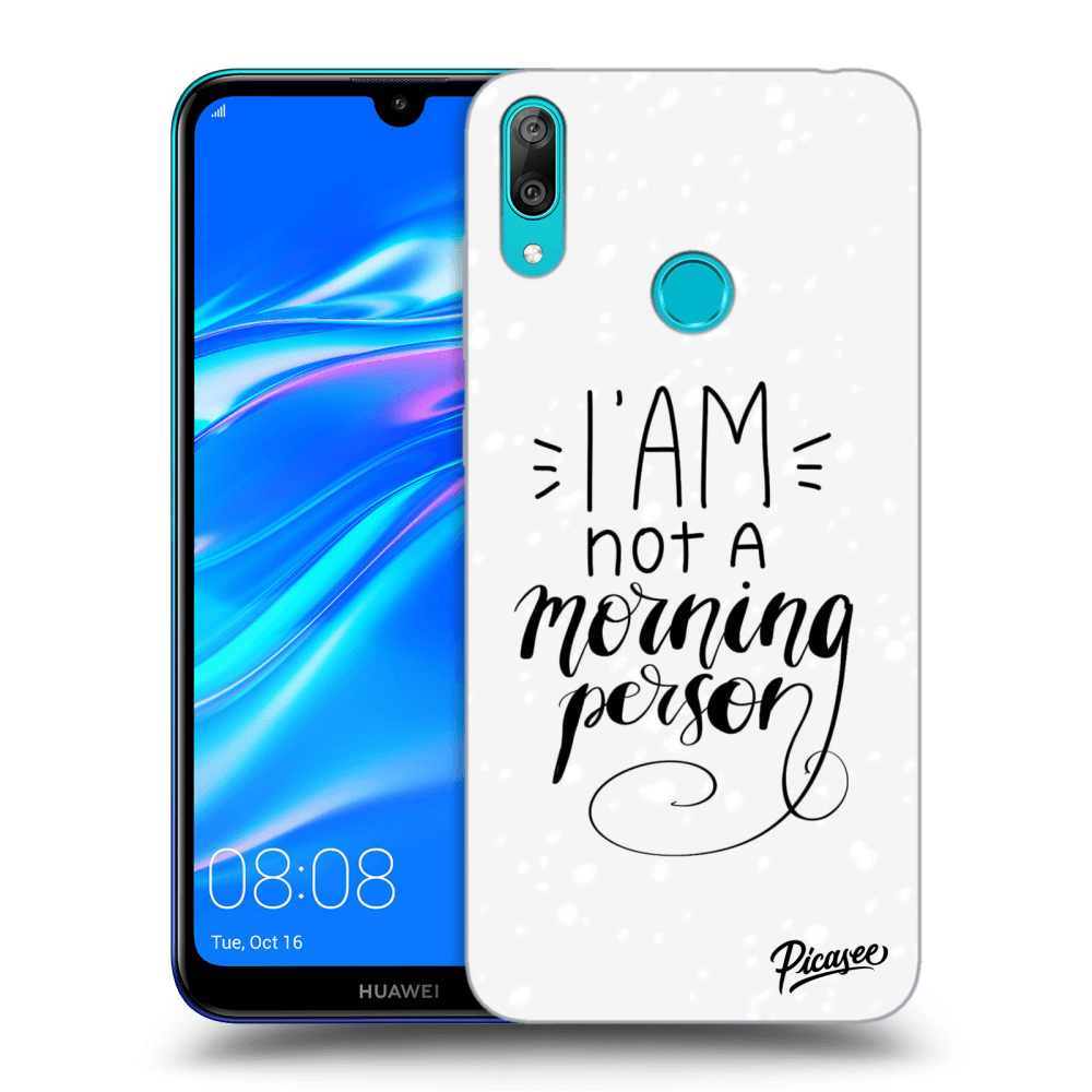 Picasee silikónový prehľadný obal pre Huawei Y7 2019 - I am not a morning person