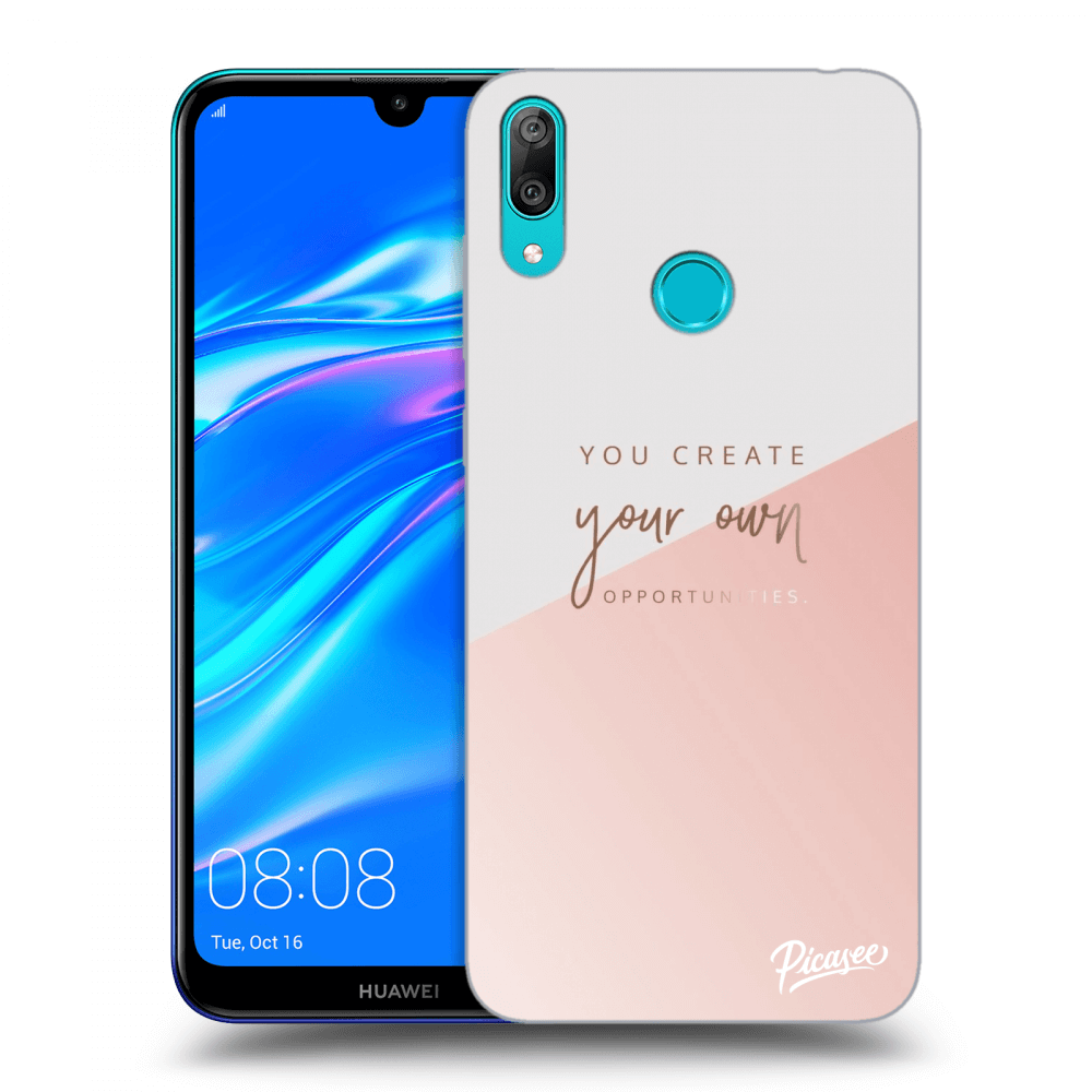 Picasee silikónový čierny obal pre Huawei Y7 2019 - You create your own opportunities