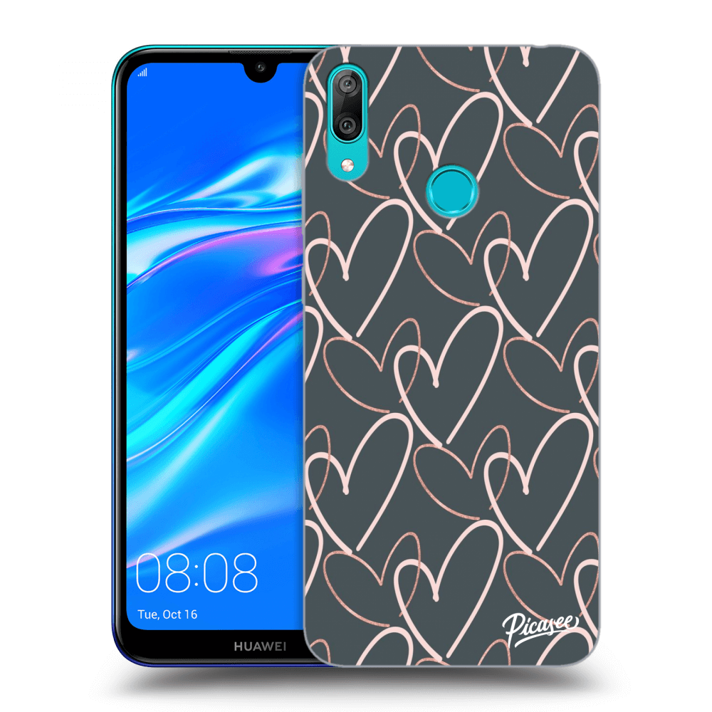 Picasee silikónový čierny obal pre Huawei Y7 2019 - Lots of love