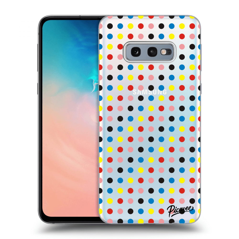 Picasee silikónový prehľadný obal pre Samsung Galaxy S10e G970 - Colorful dots