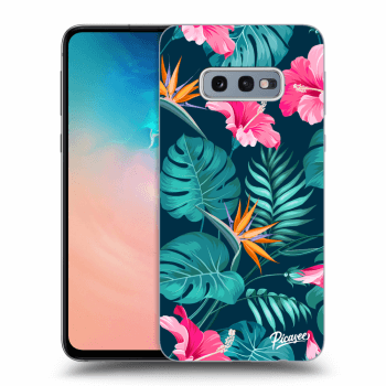 Picasee ULTIMATE CASE pro Samsung Galaxy S10e G970 - Pink Monstera