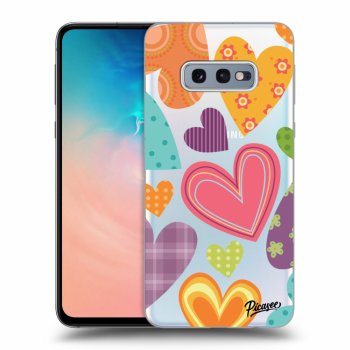Picasee silikónový prehľadný obal pre Samsung Galaxy S10e G970 - Colored heart