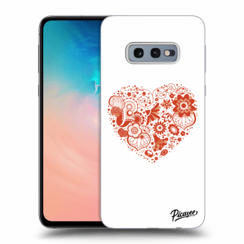 Picasee silikónový čierny obal pre Samsung Galaxy S10e G970 - Big heart