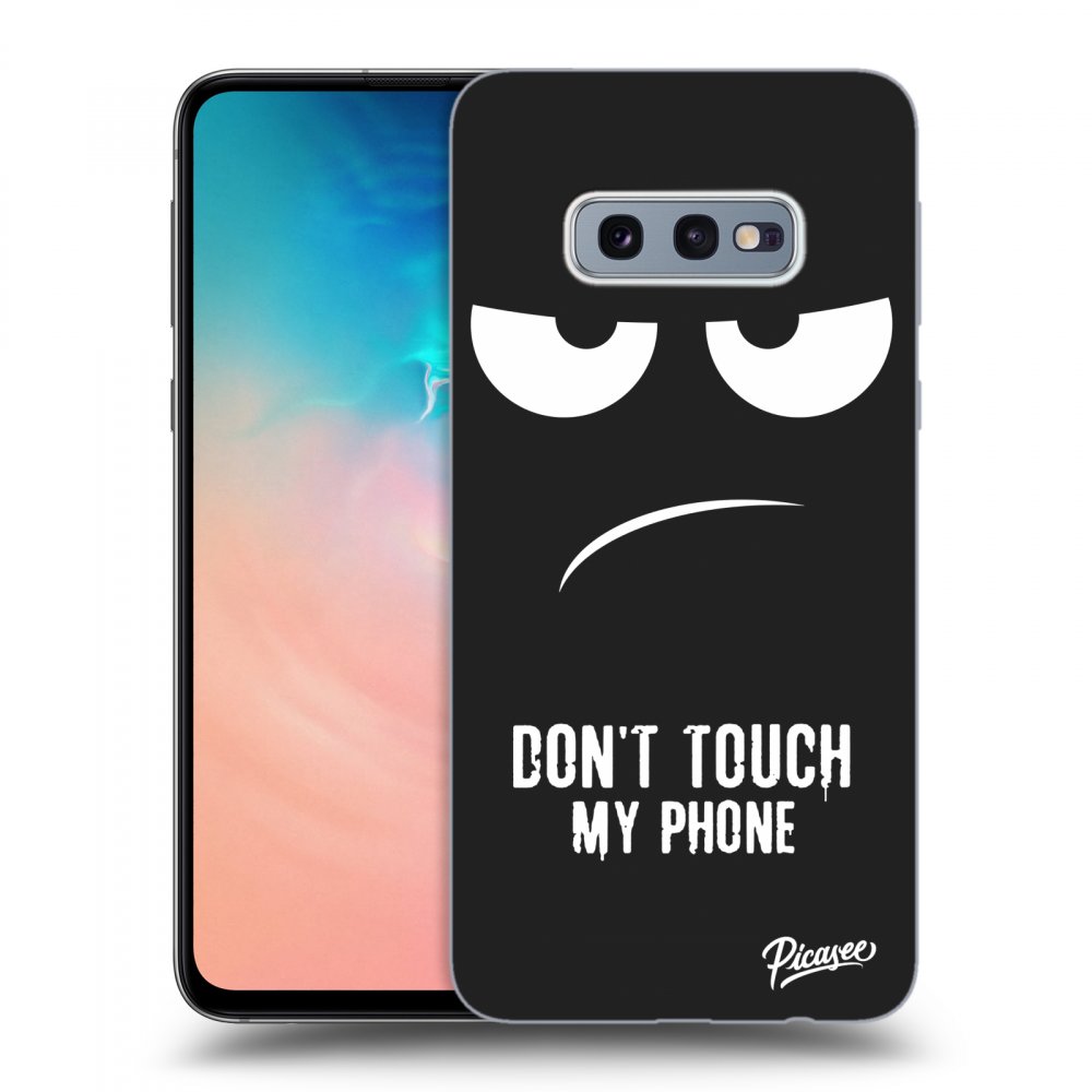 Picasee silikónový čierny obal pre Samsung Galaxy S10e G970 - Don't Touch My Phone