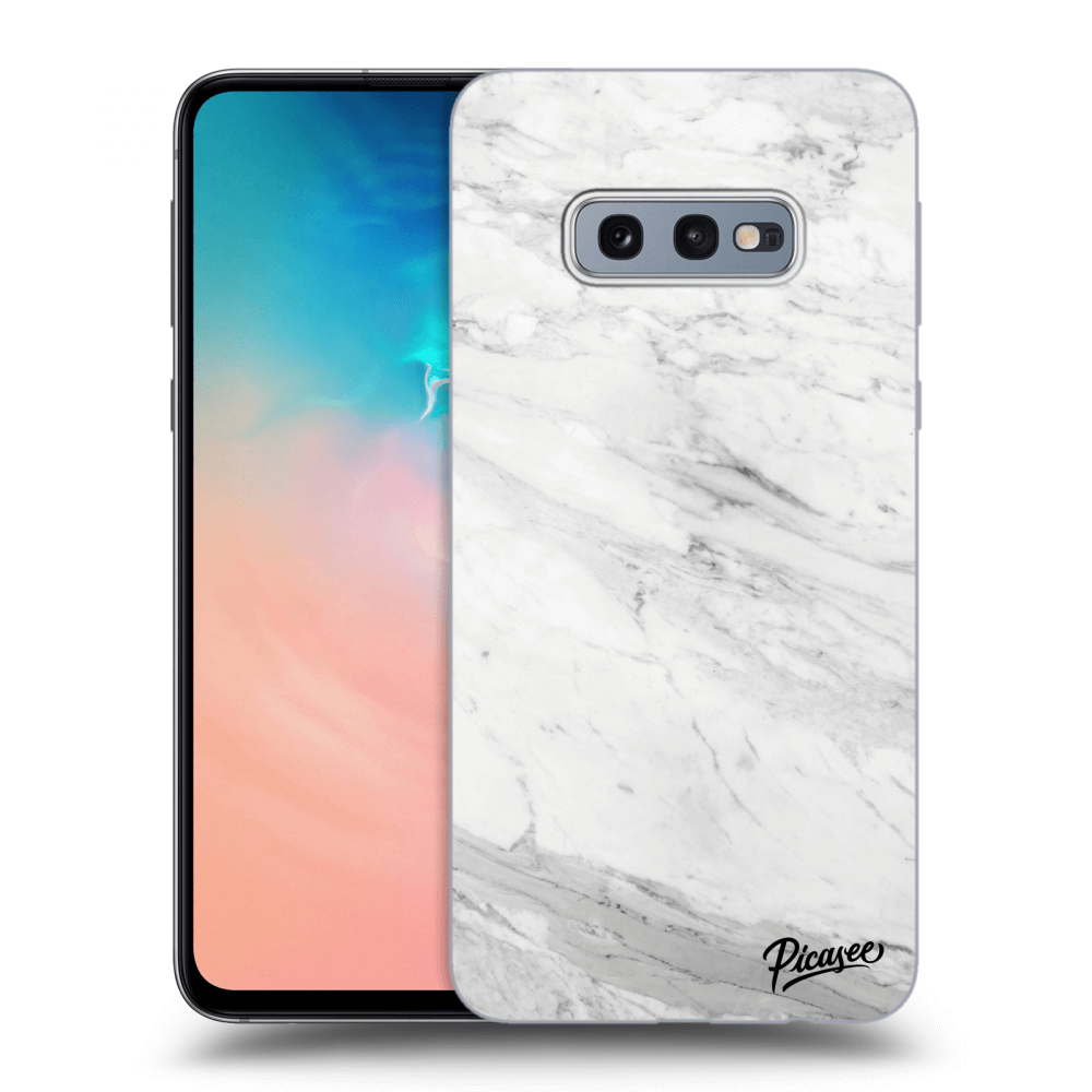 Picasee silikónový prehľadný obal pre Samsung Galaxy S10e G970 - White marble