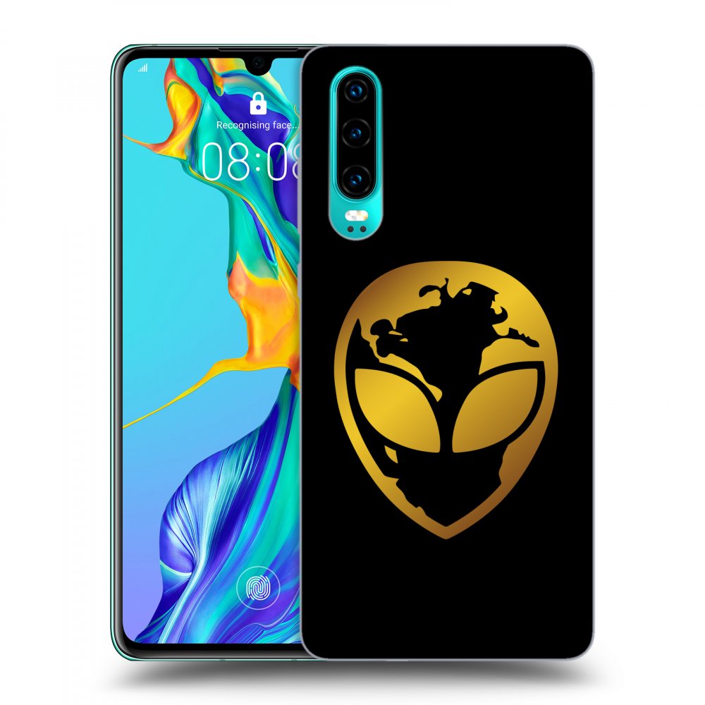 Picasee ULTIMATE CASE pro Huawei P30 - EARTH - Gold Alien 3.0
