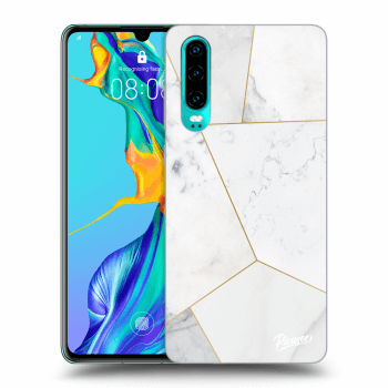 Obal pre Huawei P30 - White tile