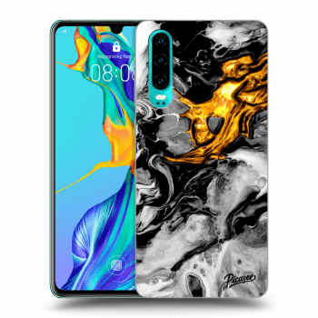 Obal pre Huawei P30 - Black Gold 2