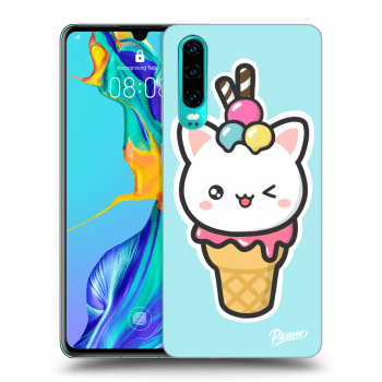 Picasee ULTIMATE CASE pro Huawei P30 - Ice Cream Cat
