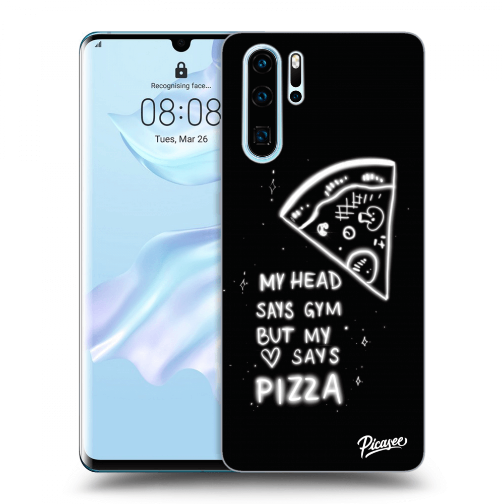 Picasee silikónový čierny obal pre Huawei P30 Pro - Pizza