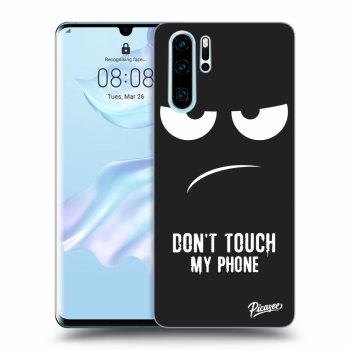 Picasee silikónový čierny obal pre Huawei P30 Pro - Don't Touch My Phone