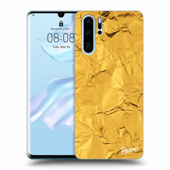 Picasee silikónový prehľadný obal pre Huawei P30 Pro - Gold