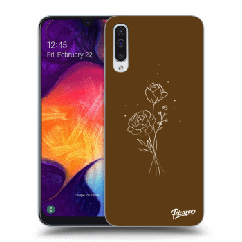 Obal pre Samsung Galaxy A50 A505F - Brown flowers
