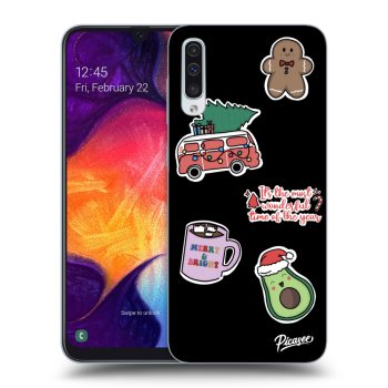 Obal pre Samsung Galaxy A50 A505F - Christmas Stickers