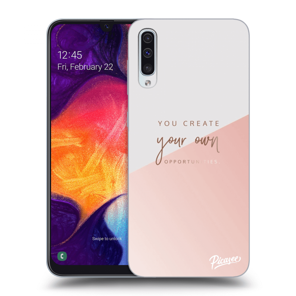 Picasee silikónový čierny obal pre Samsung Galaxy A50 A505F - You create your own opportunities