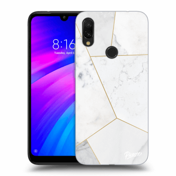 Obal pre Xiaomi Redmi 7 - White tile