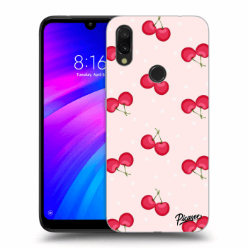 Picasee silikónový čierny obal pre Xiaomi Redmi 7 - Cherries