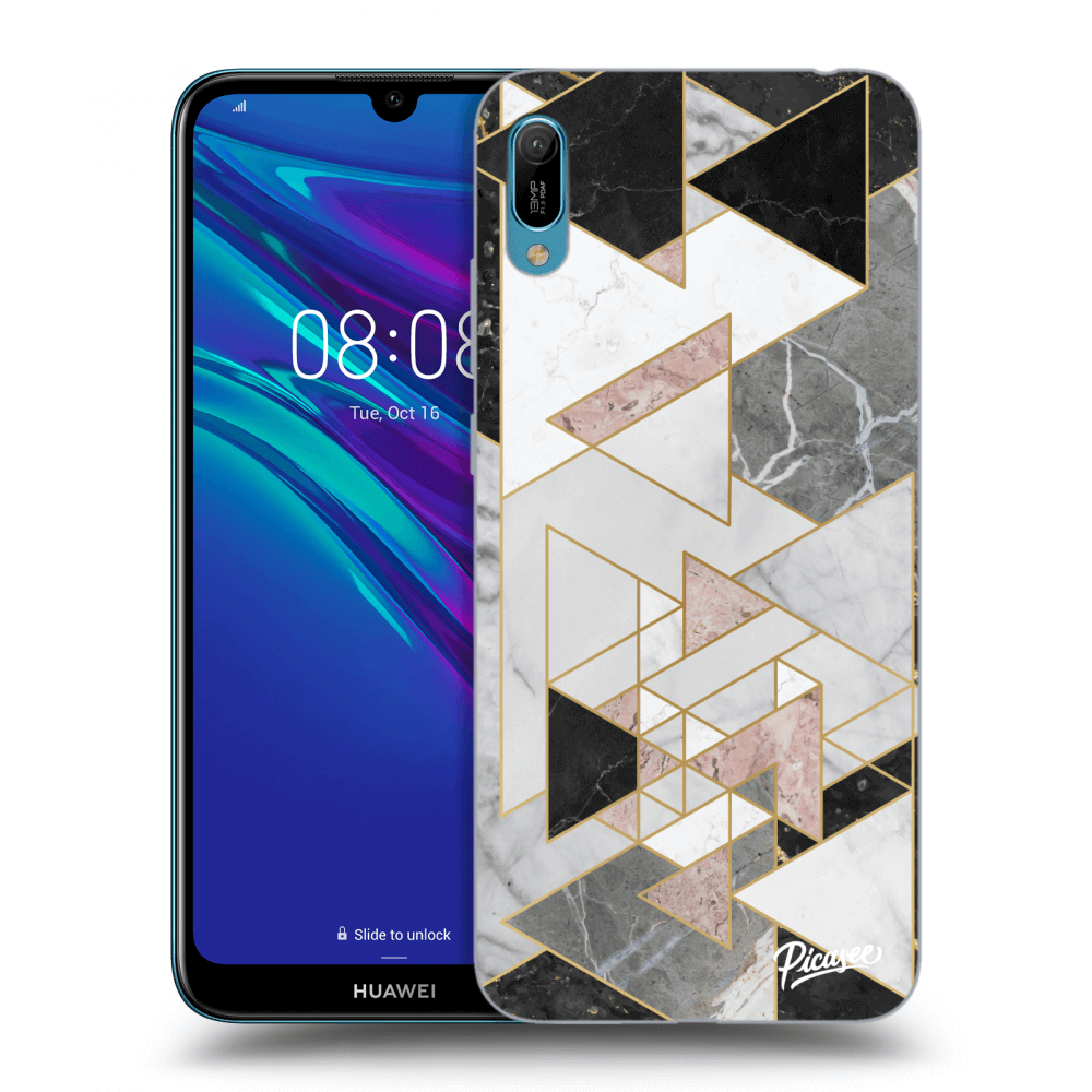 Picasee silikónový čierny obal pre Huawei Y6 2019 - Light geometry
